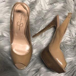 🔥💥NIB Jessica Simpson Nude platform heels💥🔥